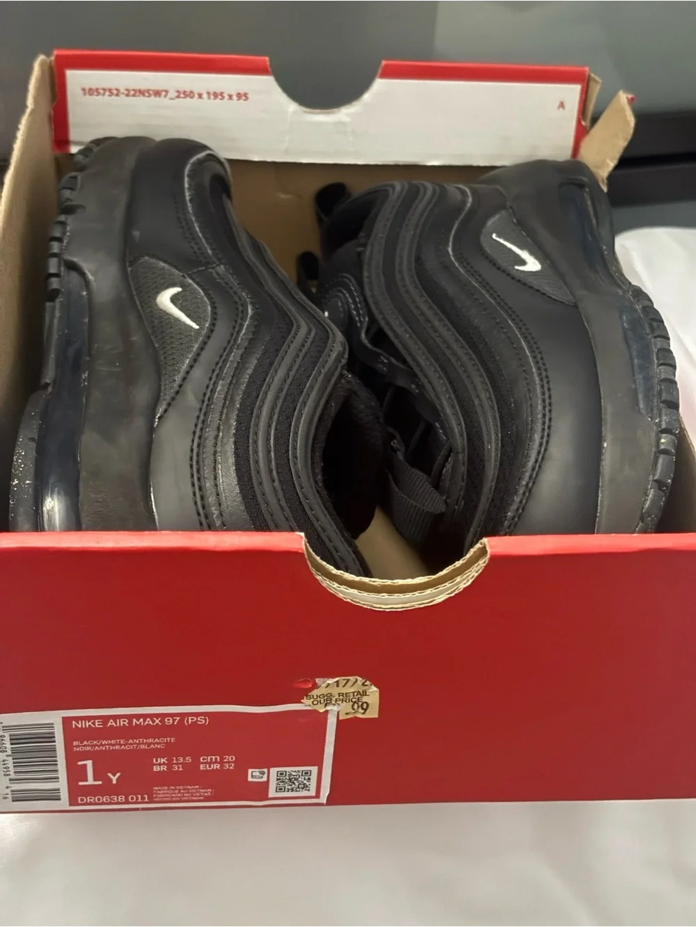 Nike Black Air Max 97 Youth Sneakers